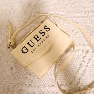 Guess White/Cream Crossbody with logo